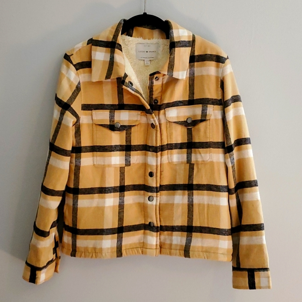 Womens Lucky Brand fleece lined shacket XS